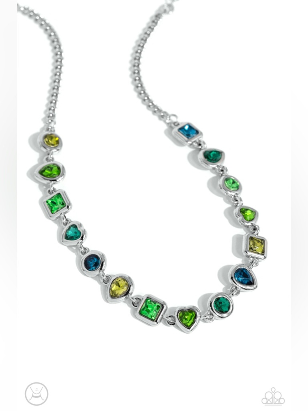 Abstract Admirer Green Necklace and Actively Abstract - Green Bracelet Set